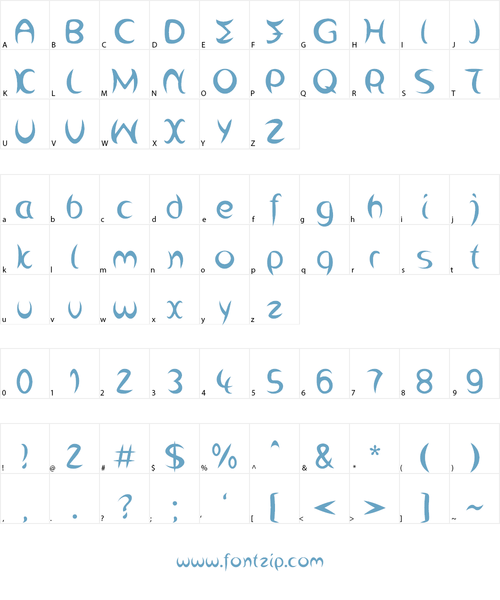 Wirbelkind Font Character